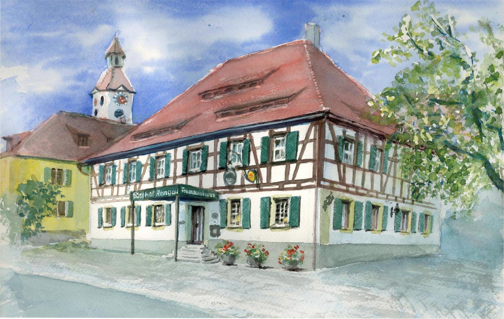 Landhotel Rangau Gasthof & Brennerei Markt Erlbach Buitenkant foto